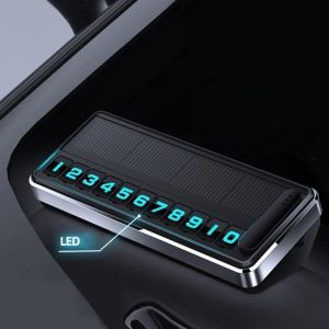 Solar LED Car Parking Phone Number Plate