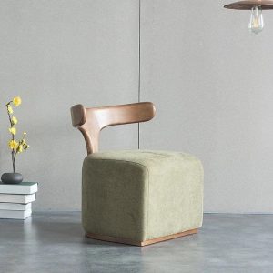 Nordic Modern Solid Wood Fabric Leisure Chair