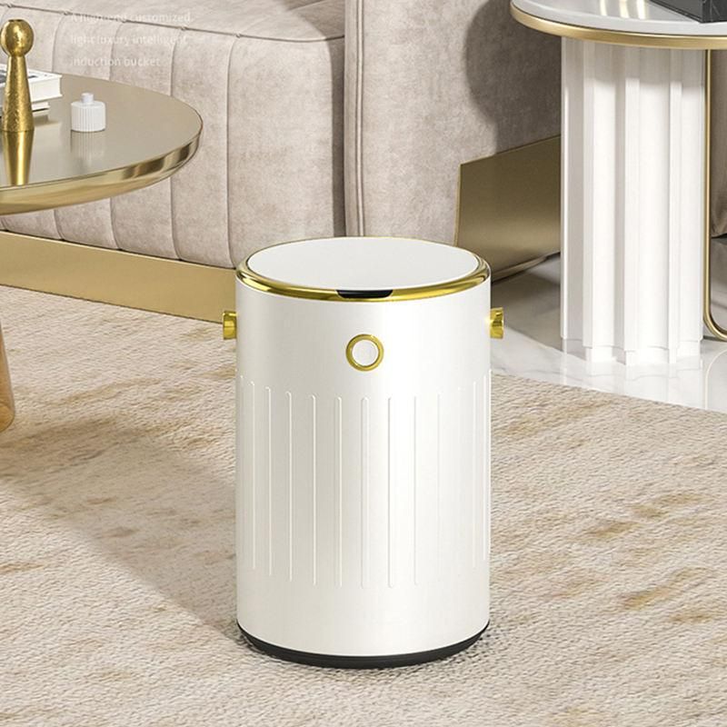 Automatic Sensor Smart Trash Can with Lid - 9L Metal Garbage Bin