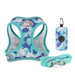 Three-Piece Camouflage Pet Adventure Set: Harness, Leash & Poop Bag Dispenser