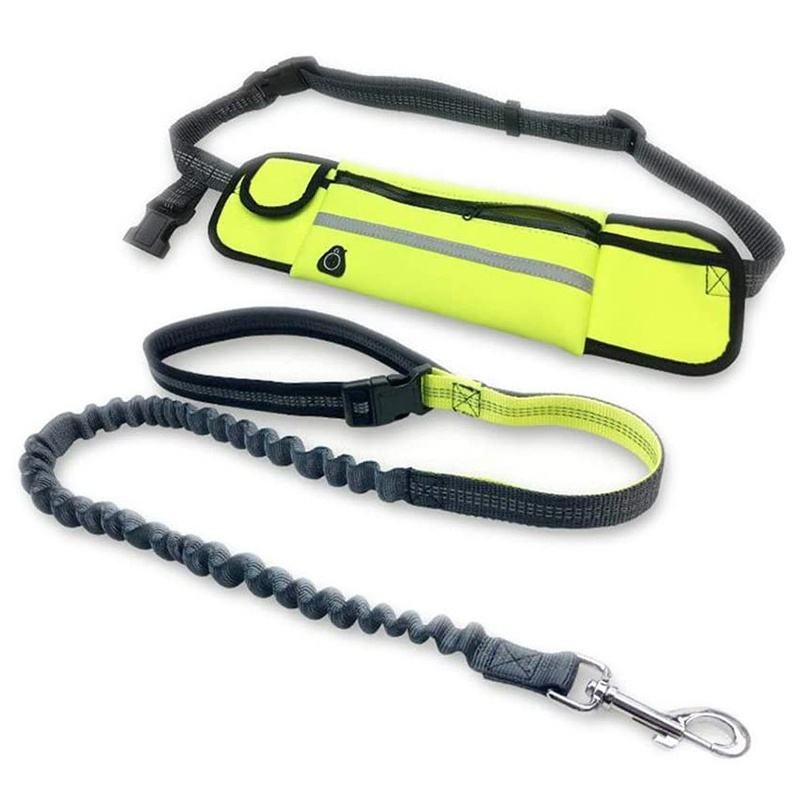 Hands-Free Reflective Dog Leash with Waist Bag